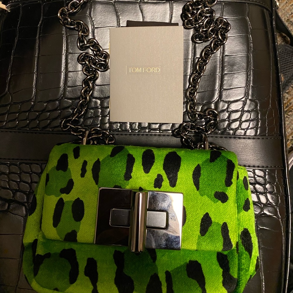 Natalia Small Leopard-Print Velvet Shoulder Bag